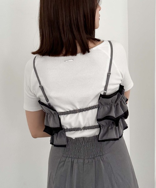 archives（アルシーヴ）の「３ｗａｙフリルビスチェジャンプスーツ（つなぎ/オールインワン・レディース・シルバーグレー/チャコールグレー/ブラック・MEDIUM）」の11枚目の写真