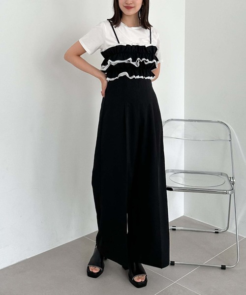 archives（アルシーヴ）の「３ｗａｙフリルビスチェジャンプスーツ（つなぎ/オールインワン・レディース・シルバーグレー/チャコールグレー/ブラック・MEDIUM）」の12枚目の写真