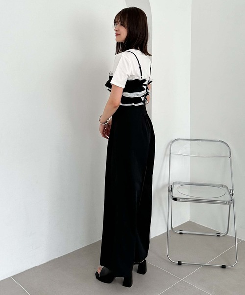 archives（アルシーヴ）の「３ｗａｙフリルビスチェジャンプスーツ（つなぎ/オールインワン・レディース・シルバーグレー/チャコールグレー/ブラック・MEDIUM）」の15枚目の写真