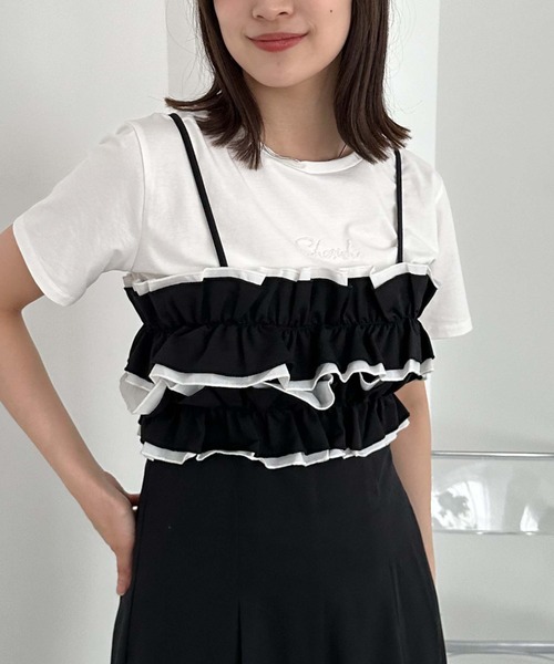 archives（アルシーヴ）の「３ｗａｙフリルビスチェジャンプスーツ（つなぎ/オールインワン・レディース・シルバーグレー/チャコールグレー/ブラック・MEDIUM）」の17枚目の写真