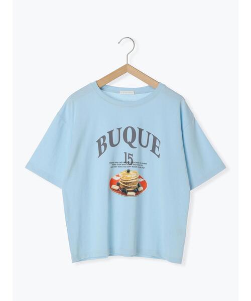 ehka sopo(エヘカソポ)の「◎パンケーキプリントTシャツ(Tシャツ/カットソー・レディース・オフホワイト/ピンク/サックスブルー・F)」の20枚目の写真