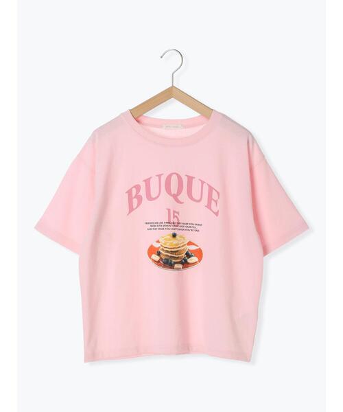ehka sopo(エヘカソポ)の「◎パンケーキプリントTシャツ(Tシャツ/カットソー・レディース・オフホワイト/ピンク/サックスブルー・F)」の18枚目の写真