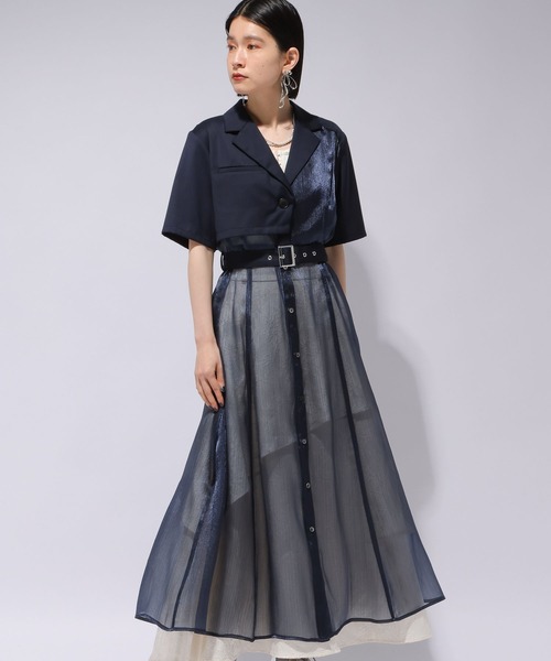 HARE（ハレ）の「ジャケットライクシアーワンピース(HARE)（ワンピース