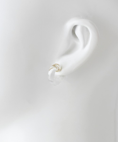 HARIO Lampwork Factory(ハリオランプワークファクトリー)の「『別注』HARIO Lampwork Factory×DOORS ループピアス(ピアス(両耳用)・レディース・クリア・-)」の3枚目の写真