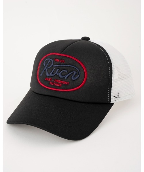 RVCA（ルーカ）の「RVCA メンズ OVAL ALL THE WAY TRUCKER キャップ 【2024年夏モデル】/ルーカ帽子（キャップ・メンズ・ブラック系その他/ブラック/ネイビー/オレンジ・FREE）」の3枚目の写真