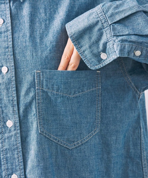 BABYLONE（バビロン）の「ダンガリーシャツ（シャツ/ブラウス・レディース・インディゴブルー・フリー）」の16枚目の写真