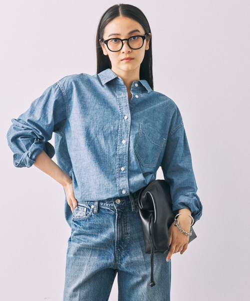 BABYLONE（バビロン）の「ダンガリーシャツ（シャツ/ブラウス・レディース・インディゴブルー・フリー）」の3枚目の写真