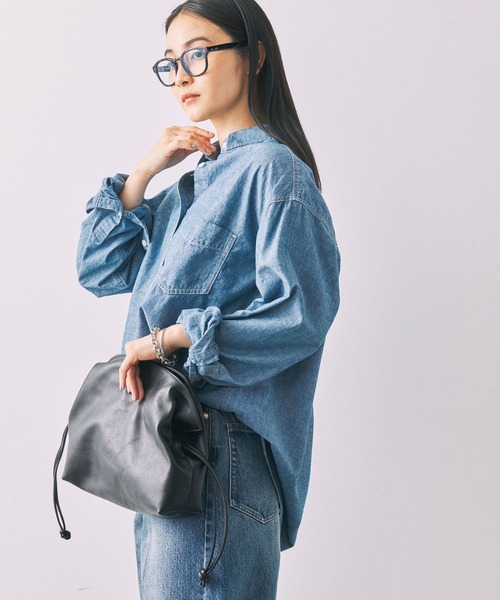 BABYLONE（バビロン）の「ダンガリーシャツ（シャツ/ブラウス・レディース・インディゴブルー・フリー）」の4枚目の写真