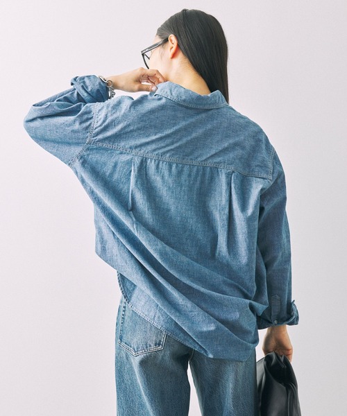 BABYLONE（バビロン）の「ダンガリーシャツ（シャツ/ブラウス・レディース・インディゴブルー・フリー）」の6枚目の写真