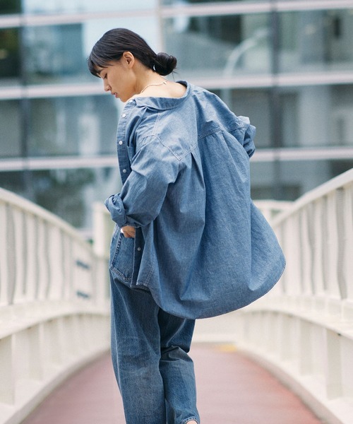 BABYLONE（バビロン）の「ダンガリーシャツ（シャツ/ブラウス・レディース・インディゴブルー・フリー）」の19枚目の写真