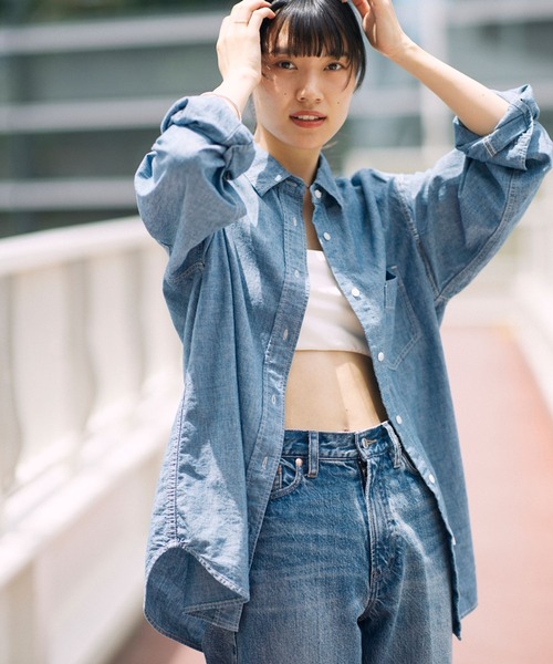 BABYLONE（バビロン）の「ダンガリーシャツ（シャツ/ブラウス・レディース・インディゴブルー・フリー）」の18枚目の写真