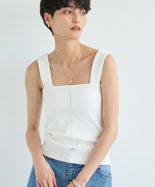 BARNYARDSTORM（バンヤードストーム）の「BARNYARDSTORM / ベアタンクトップ（タンクトップ・レディース・ホワイト/ブラック/ベージュ・FREE）」の2枚目の写真