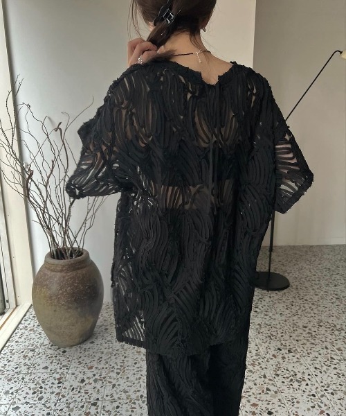 WILLFULLY（ウィルフリー）の「chiffon tape embroidery skipper