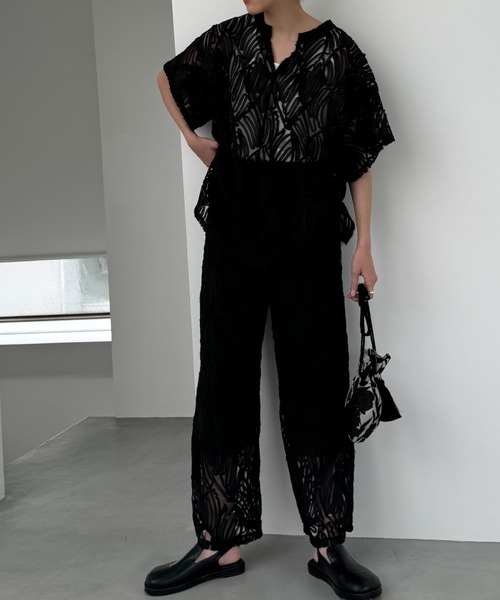 WILLFULLY（ウィルフリー）の「chiffon tape embroidery skipper BL 
