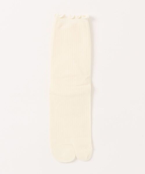 VIBGYOR Women(ヴィブジョー ウィメン)の「【float】履き口メロー リブ クルー丈 2本指/足袋ソックス【10色展開】(ソックス/靴下・レディース・ベージュ/モスグリーン/テラコッタ/ホワイト/スモークピンク/サックスブルー/ブラック/グレー/オフホワイト/ラベンダー・FREE)」の17枚目の写真