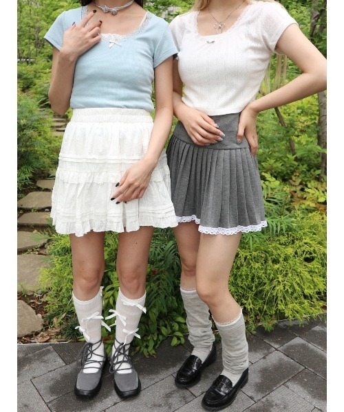 PHILLY（フィリー）の「【PHILLY】バラポイントコンパクトTシャツ（Tシャツ/カットソー・レディース・ホワイト/ブラック・FREE）」の15枚目の写真