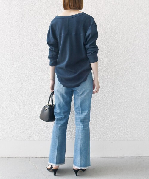 SHIPS any（シップス エニィ）の「SHIPS any: センタープレス デニム パンツ［SHIPS any DENIM］（デニムパンツ・レディース・ブラック/ブルー・34/38/40/36）」の6枚目の写真
