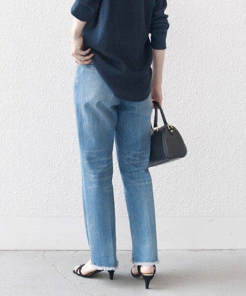 SHIPS any（シップス エニィ）の「SHIPS any: センタープレス デニム パンツ［SHIPS any DENIM］（デニムパンツ・レディース・ブラック/ブルー・34/38/40/36）」の11枚目の写真