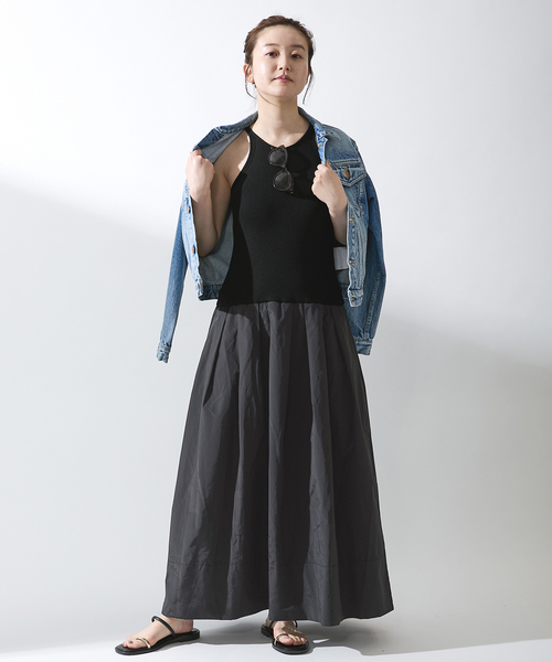 IENA（イエナ）の「ドッキングワンピース（ワンピース・レディース・ブラック/ホワイト・FREE）」の12枚目の写真