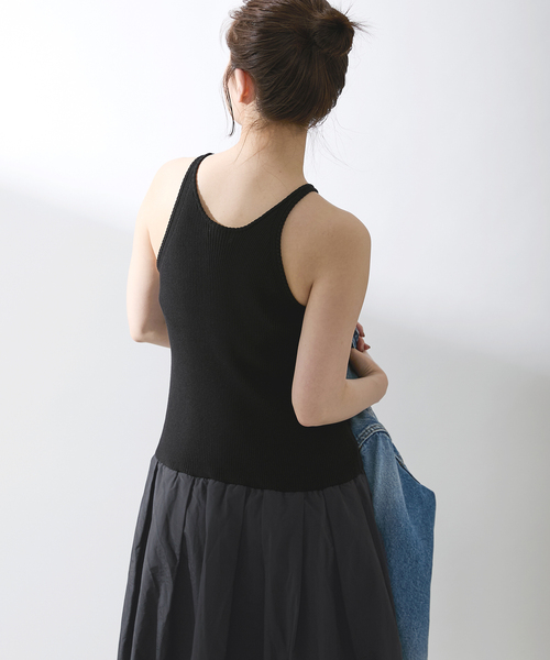 IENA（イエナ）の「ドッキングワンピース（ワンピース・レディース・ブラック/ホワイト・FREE）」の16枚目の写真