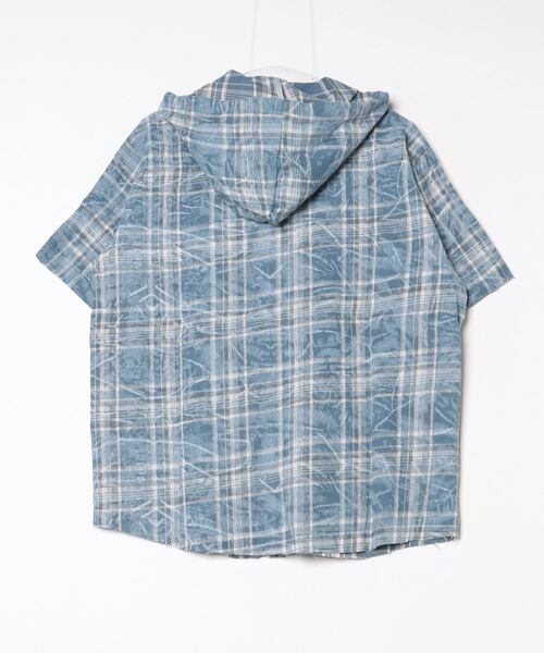 MGV(エムジーヴィー)の「オンブレチェックフードシャツ(シャツ/ブラウス・メンズ・ブルー・MEDIUM/LARGE/X-LARGE)」の6枚目の写真