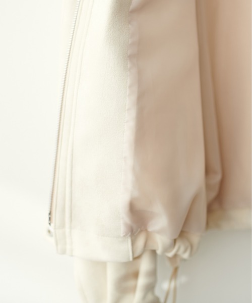 natural couture（ナチュラルクチュール）の「衿取り外し2WAYブルゾン（ブルゾン・レディース・アイボリー/モカ/ブラウン/ブラック/ライトベージュ・FREE）」の15枚目の写真