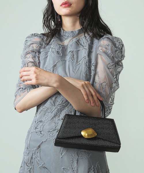 国内発送 ドレス パーティー に チェーンバッグ モノグラム 2way トランぺジウムフォルム パーティーバッグ 結婚式 お呼ばれ