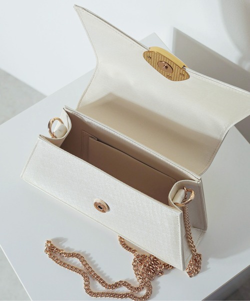 セール】2way トランぺジウムフォルム パーティーバッグ 結婚式