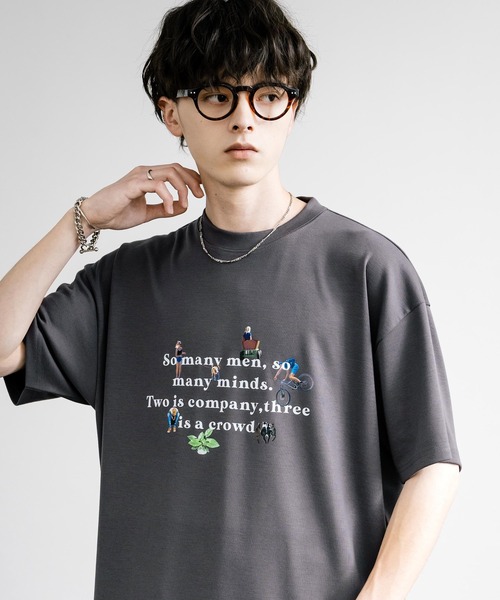 Rocky Monroe(ロッキーモンロー)の「マルチアイコンプリントオーバーサイズ半袖Tシャツ(Tシャツ/カットソー・メンズ・ミント/チャコール/ホワイト/ホワイト系/グレイッシュベージュ/チャコールグレー・M/L)」の20枚目の写真