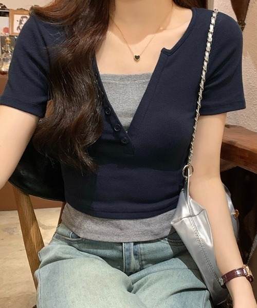 FENDI　ウエストクロス　ショート丈　Tシャツ　出品取り消しあり！ 長袖 長そでスリーブ 袖フィットショート ショート丈 ミニ ミニ