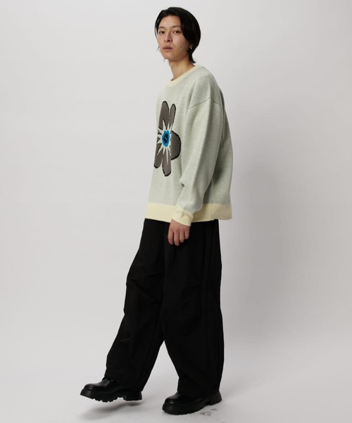 Lui's（ルイス）の「【Neucon/ニューコン】花柄ジャガードニット（ニット/セーター・メンズ・ホワイト/ブラック・FREE）」の13枚目の写真