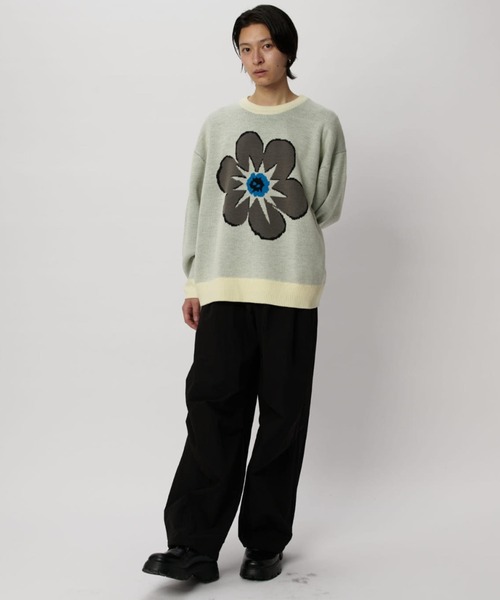 Lui's（ルイス）の「【Neucon/ニューコン】花柄ジャガードニット（ニット/セーター・メンズ・ホワイト/ブラック・FREE）」の14枚目の写真