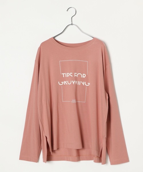 BAYFLOW（ベイフロー）の「[シルキータッチ素材]アソートロゴプリントロンT（Tシャツ/カットソー・レディース・オフホワイト/チャコール/ピンク/グレイッシュベージュ・SMALL/MEDIUM）」の16枚目の写真