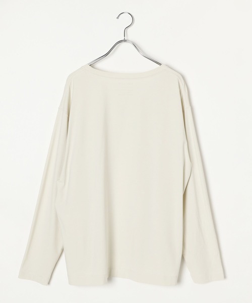 BAYFLOW（ベイフロー）の「[シルキータッチ素材]アソートロゴプリントロンT（Tシャツ/カットソー・レディース・オフホワイト/チャコール/ピンク/グレイッシュベージュ・SMALL/MEDIUM）」の17枚目の写真