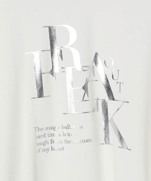 BAYFLOW（ベイフロー）の「[シルキータッチ素材]アソートロゴプリントロンT（Tシャツ/カットソー・レディース・オフホワイト/チャコール/ピンク/グレイッシュベージュ・SMALL/MEDIUM）」の22枚目の写真