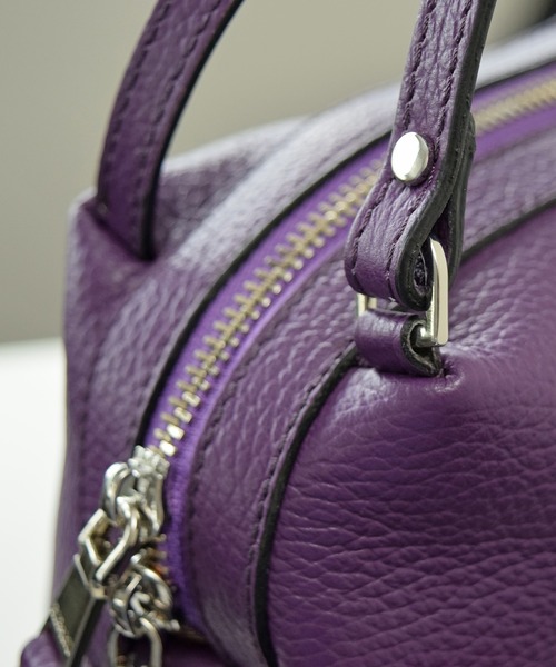 RIPANI】ボックスシルエットレザーハンドバッグ(Q46495)（ハンドバッグ