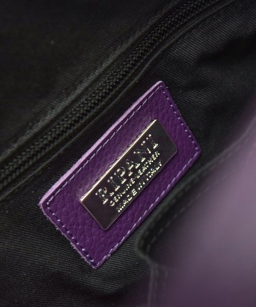 RIPANI（リパーニ）の「【RIPANI】ボックスシルエットレザーハンドバッグ(Q46495)（ハンドバッグ・レディース・ライトグレー/パープル/ブラック・ALL）」の10枚目の写真