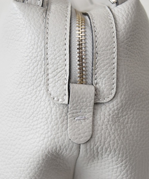 RIPANI（リパーニ）の「【RIPANI】ボックスシルエットレザーハンドバッグ(Q46495)（ハンドバッグ・レディース・ライトグレー/パープル/ブラック・ALL）」の6枚目の写真