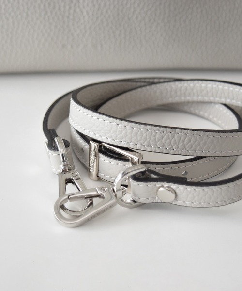 RIPANI（リパーニ）の「【RIPANI】ボックスシルエットレザーハンドバッグ(Q46495)（ハンドバッグ・レディース・ライトグレー/パープル/ブラック・ALL）」の5枚目の写真