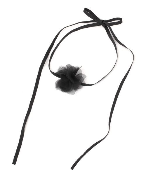 mysty woman（ミスティウーマン）の「フラワーリボンチョーカー 138295（チョーカー・レディース・オフホワイト/ブラック・FREE）」の6枚目の写真