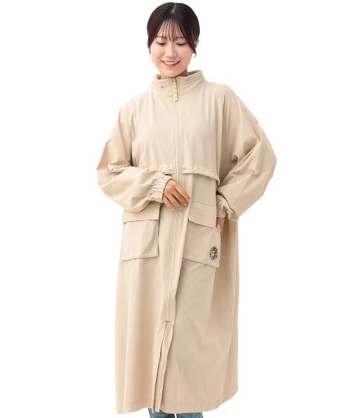 チチカカ（チチカカ）の「収納フード付きロングジャケット（ブルゾン・レディース・ベージュ/その他1/ブラック・FREE）」の11枚目の写真