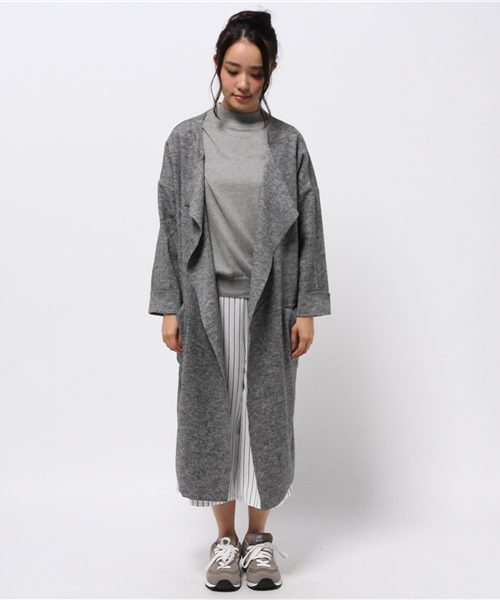 WHO'S WHO gallery(フーズフーギャラリー)の「【S.Vingt-huit】カットウールコーディガン(その他アウター・レディース・グレー/ベージュ・FREE)」の3枚目の写真