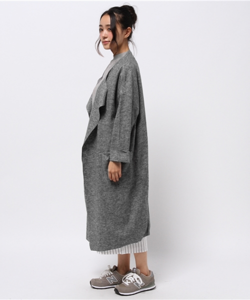 WHO'S WHO gallery(フーズフーギャラリー)の「【S.Vingt-huit】カットウールコーディガン(その他アウター・レディース・グレー/ベージュ・FREE)」の4枚目の写真