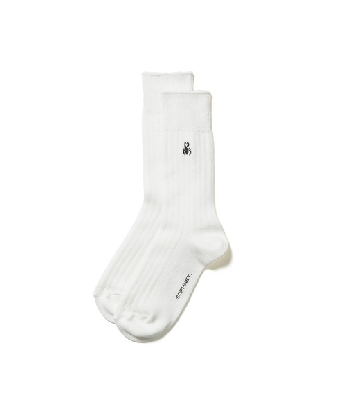 SOPHNET.(ソフネット)の「RIBBED SOCKS(ソックス/靴下・メンズ・ホワイト/ブラック/ネイビー・MEDIUM/LARGE)」の2枚目の写真