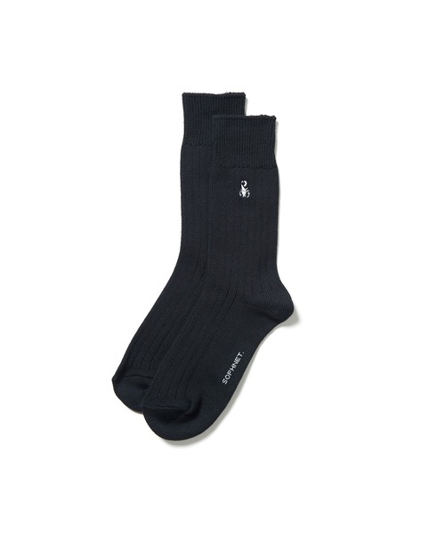 SOPHNET.(ソフネット)の「RIBBED SOCKS(ソックス/靴下・メンズ・ホワイト/ブラック/ネイビー・MEDIUM/LARGE)」の1枚目の写真