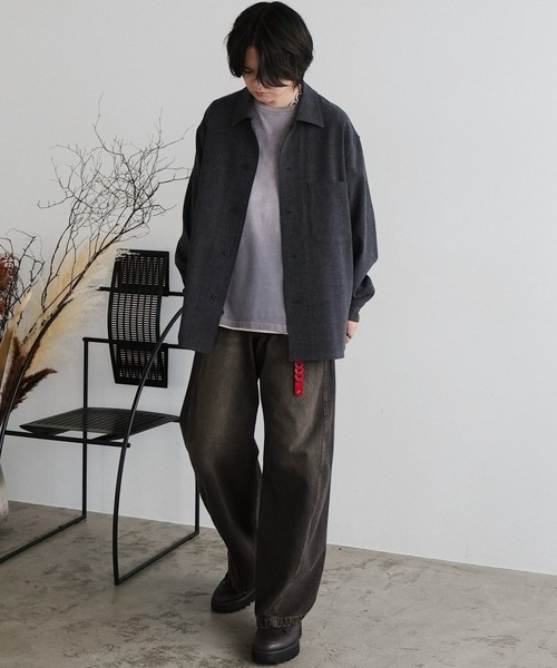 FAUX WOOL COMFORT SHIRT（シャツ/ブラウス）｜WYM LIDNM（ウィム バイ リドム）