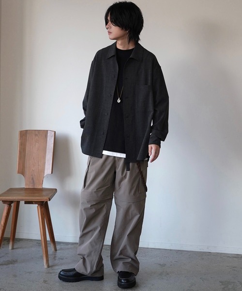 FAUX WOOL COMFORT SHIRT（シャツ/ブラウス）｜WYM LIDNM（ウィム バイ リドム）