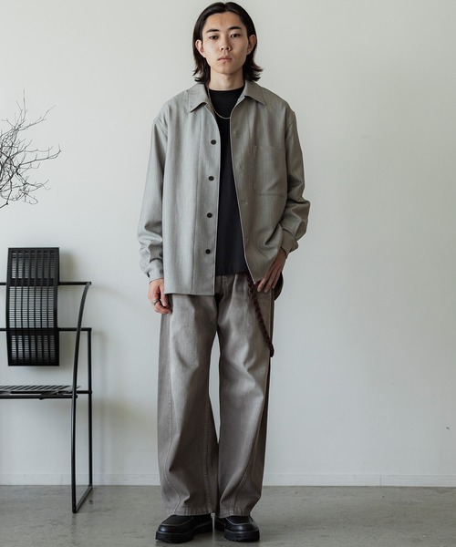 FAUX WOOL COMFORT SHIRT（シャツ/ブラウス）｜WYM LIDNM（ウィム バイ リドム）