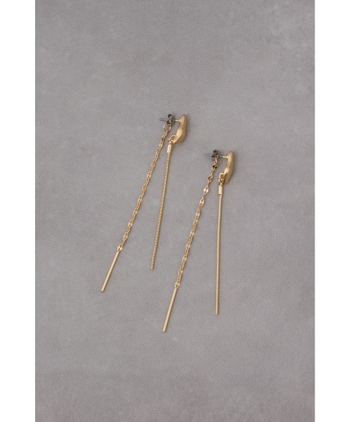 AZUL by moussy（アズールバイマウジー）の「ミックスチェーンスウィングデザインピアス（ピアス（両耳用）・レディース・ゴールド系その他/シルバー・FREE）」の6枚目の写真