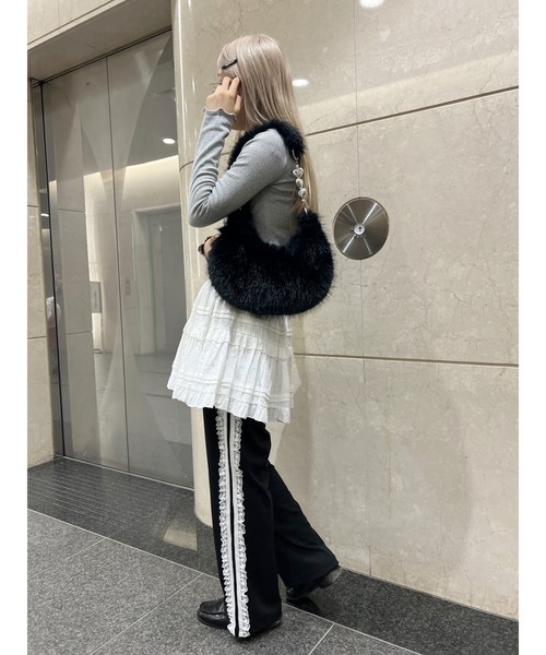 WC（ダブル シー）の「レースライントラックパンツ（その他パンツ・レディース・ピンク/サックスブルー/ブラック・FREE）」の4枚目の写真